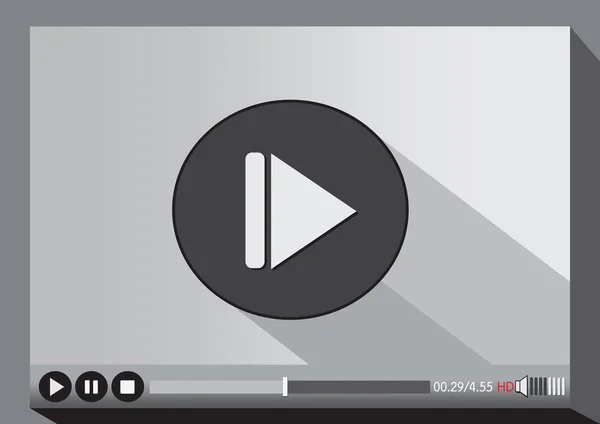 Video player media for web — Stock Vector