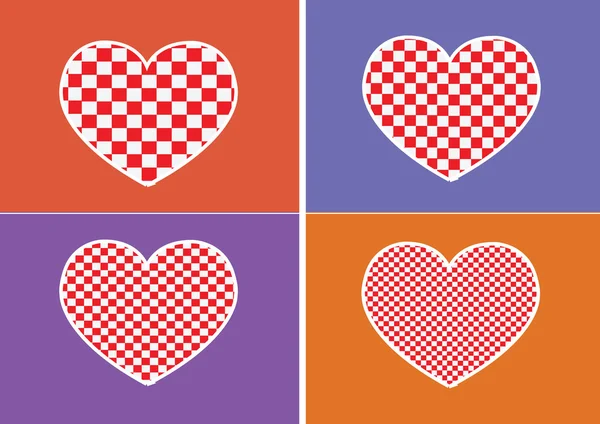 Hjärta ikon och hjärtan symbol linjer abstrakt idé design — Stock vektor