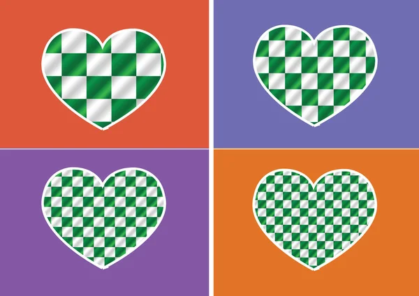 Icône de coeur et lignes de symbole Hearts conception d'idée abstraite — Image vectorielle