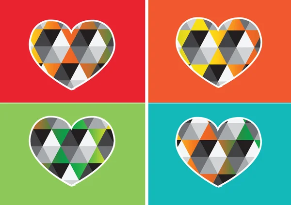 Corazón icono y corazones símbolo líneas abstracto idea diseño — Vector de stock