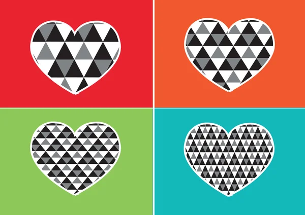 Heart Icon and Hearts symbol lines abstract idea design — Stock Vector