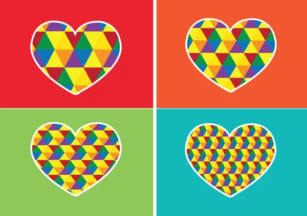 Corazón icono y corazones símbolo líneas abstracto idea diseño — Archivo Imágenes Vectoriales