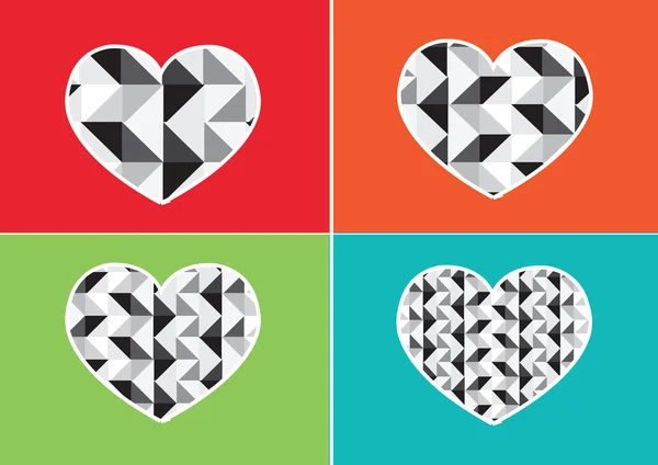 Heart Icon and Hearts symbol lines abstract idea design — Stock Vector