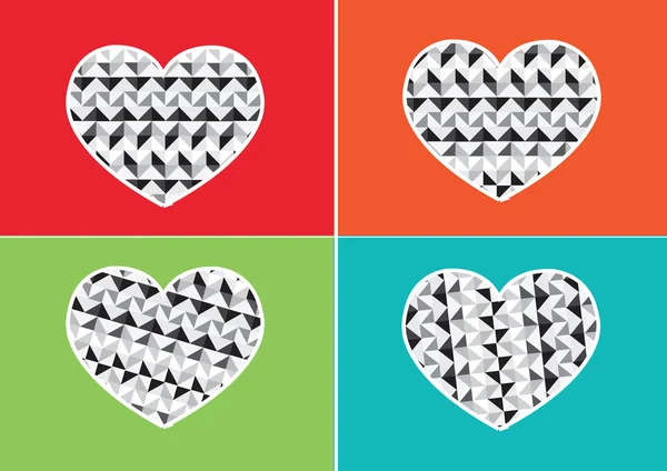 Heart Icon and Hearts symbol lines abstract idea design — Stock Vector