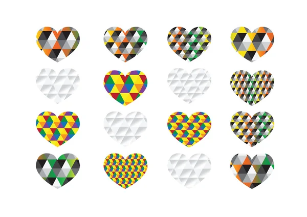 Καρδιά αφηρημένες εικόνες σήματα και σύμβολα για τις εργασίες σας — Διανυσματικό Αρχείο