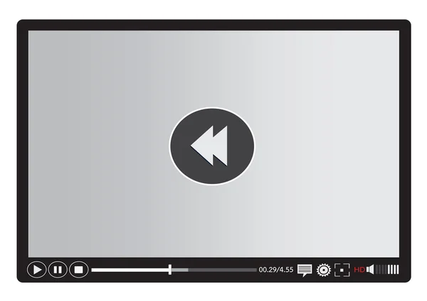 Web ve mobil uygulamalar için video player medya — Stok Vektör