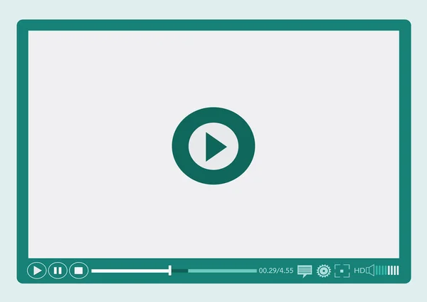 Media odtwarzacz wideo dla www i aplikacji mobilnych — Wektor stockowy