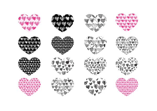 Καρδιά αφηρημένες εικόνες σήματα και σύμβολα για τις εργασίες σας — Διανυσματικό Αρχείο