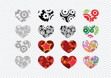 kalp soyut simgeler işaret ve sembolleri şeffaf backg ayarla