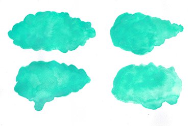 Paint çizimi sulu boya bulutlar güzel