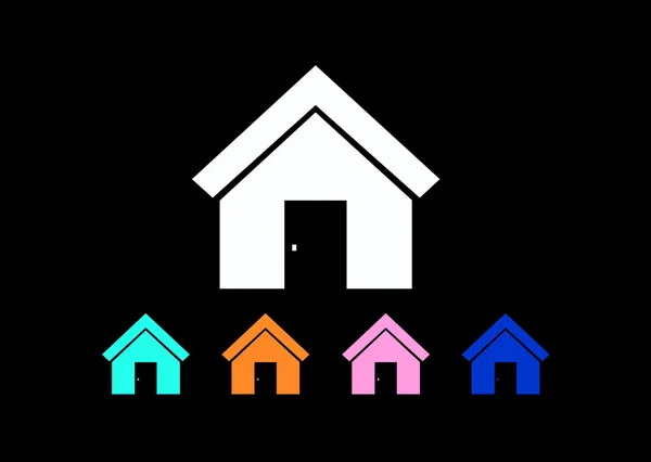 Главная икона и концепция недвижимости — стоковое фото