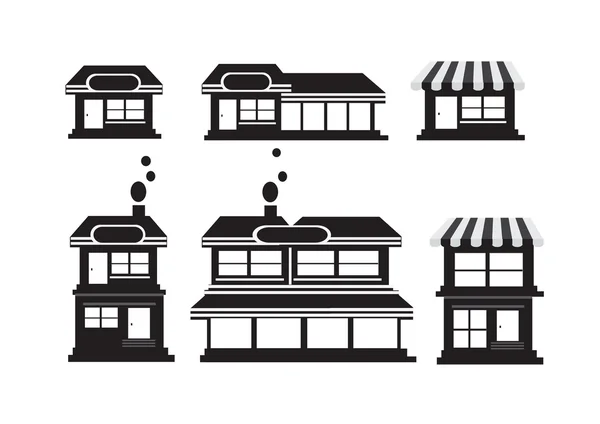 房子和商店存储图标 — 图库矢量图片