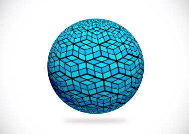 Tasarımınız için soyut 3d küre çizimi