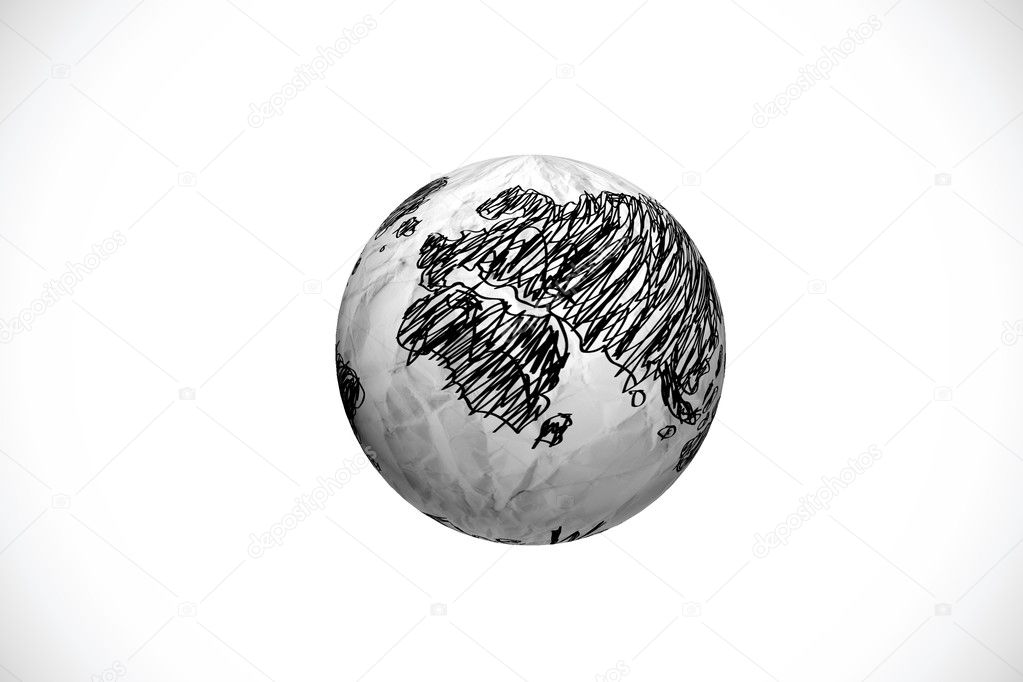 symbols of the planet Abstract 3d sphere illustration for your d