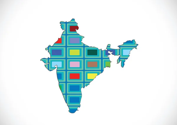 Mapa de India idea de diseño — Vector de stock