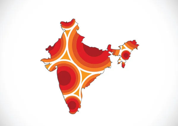Mapa Indii pomysł projektu — Wektor stockowy