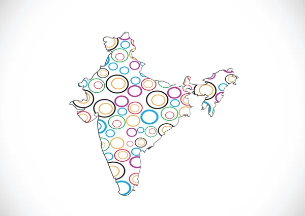 Mapa de India idea de diseño — Vector de stock