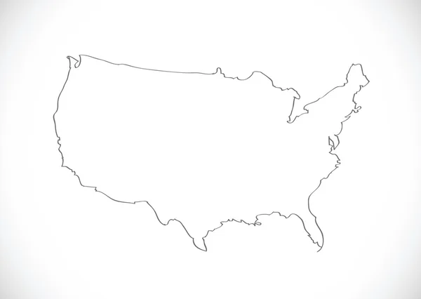 Map of USA in idea design — Stock Vector