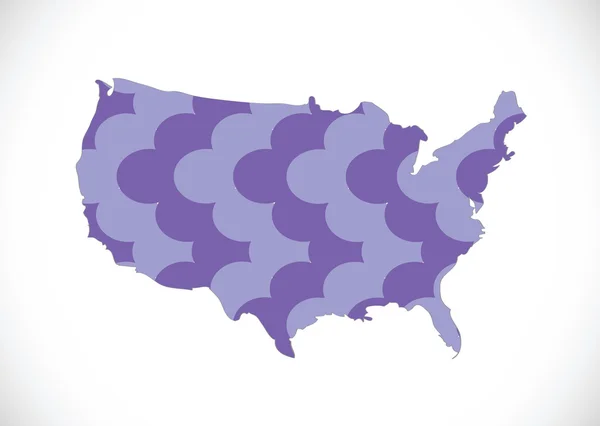 Mapa dos EUA em design de ideias —  Vetores de Stock