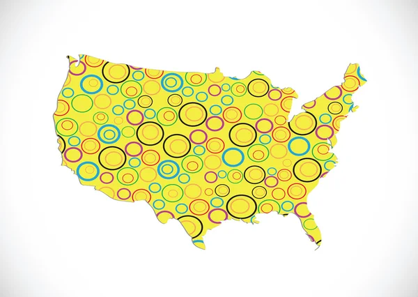 Mapa usa v ideový návrh — Stockový vektor