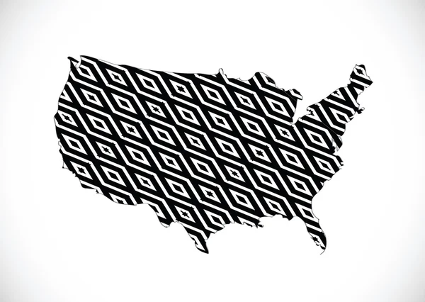 아이디어 디자인에서 미국 지도 — 스톡 벡터