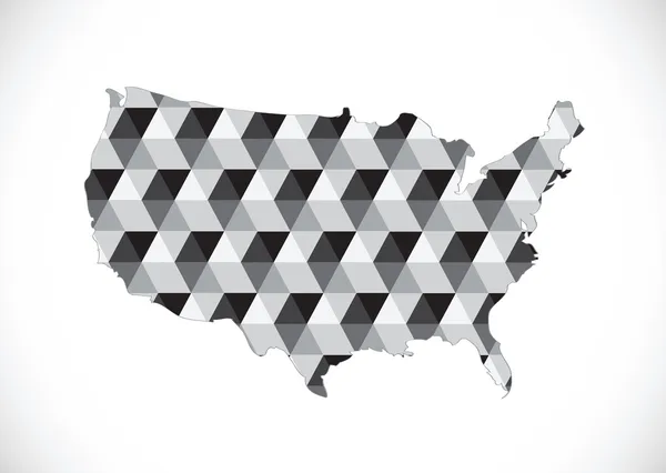 Harta SUA în design de idei — Vector de stoc