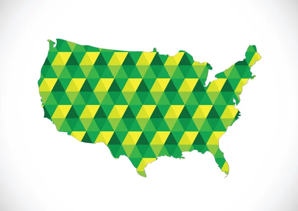 Harta SUA în design de idei — Vector de stoc