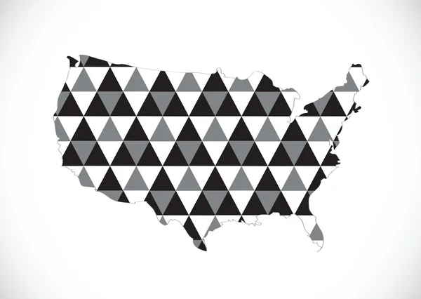 Karte der USA im Ideendesign — Stockvektor