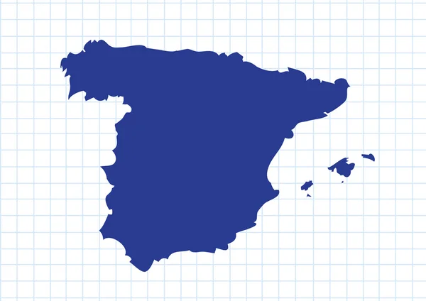 スペインのアイデア デザインの地図 — ストックベクタ