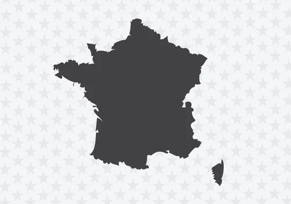 地図とフランス、フランス共和国の旗 — ストックベクタ