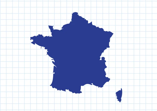 Mapa y bandera de Francia, República Francesa — Vector de stock