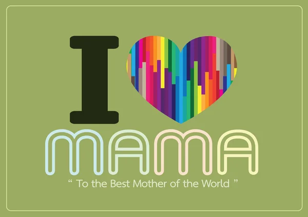 Glad mammas dag Gratulationskort design för din mamma — Stock vektor