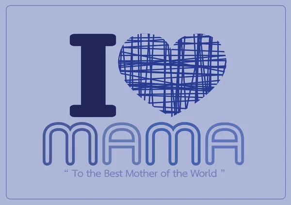Glad mammas dag Gratulationskort design för din mamma — Stock vektor