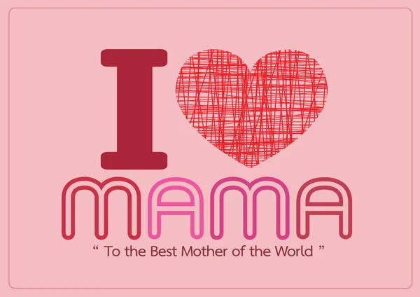 Szczęśliwy Dzień Matki Projekt kartki okolicznościowej dla Twojej mamy — Wektor stockowy