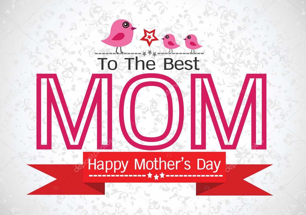 Happy mothers day Greeting card design for your mom