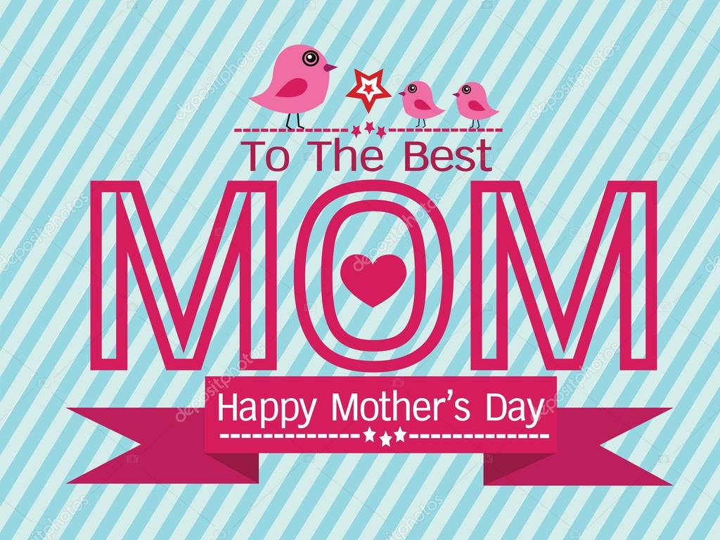 Happy mothers day Greeting card design for your mom