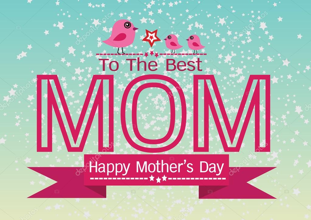 Happy mothers day Greeting card design for your mom