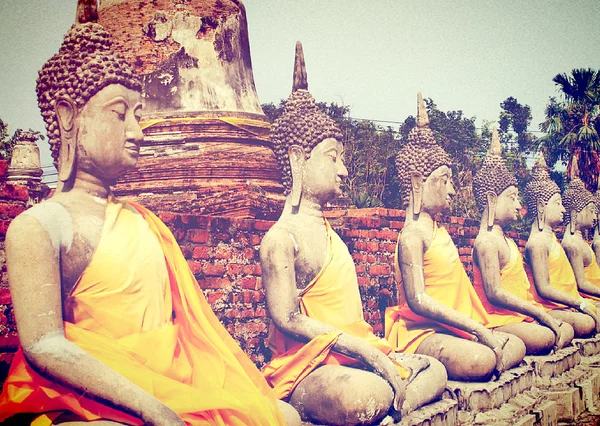 Buddha a Wat Yaichaimongkol, Ayutthaya, Thailandia — Foto Stock