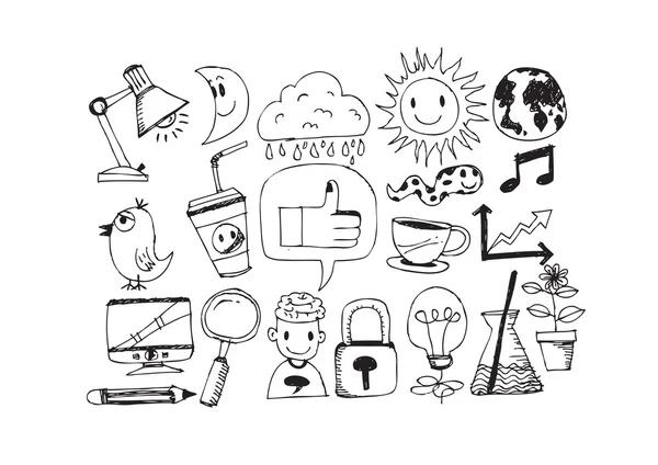 Doodle main doodles d'affaires — Image vectorielle