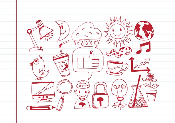 Doodle main doodles d'affaires — Image vectorielle