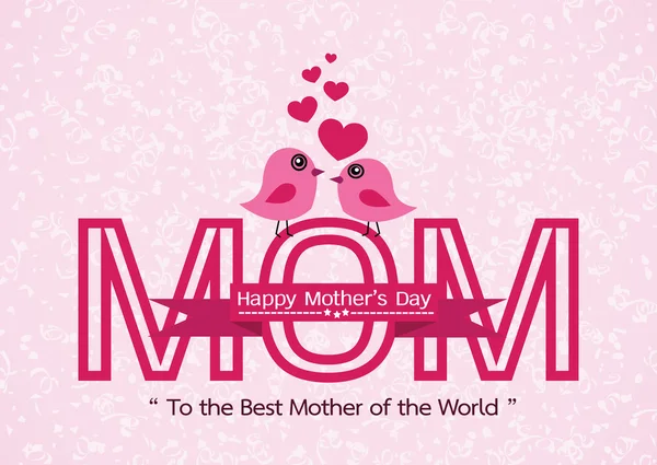 Happy mothers day Greeting card design for your mom — Stock Vector