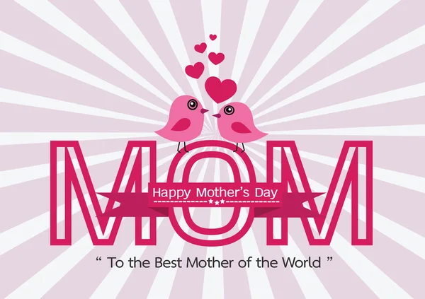 Happy mothers day Greeting card design for your mom — Stock Vector