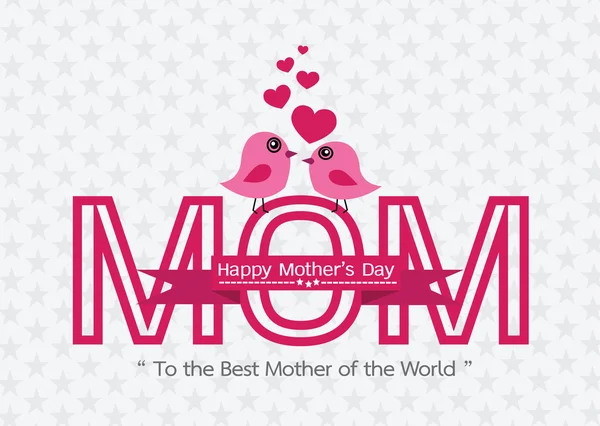 Feliz dia das mães Projeto de cartão de saudação para sua mãe — Vetor de Stock