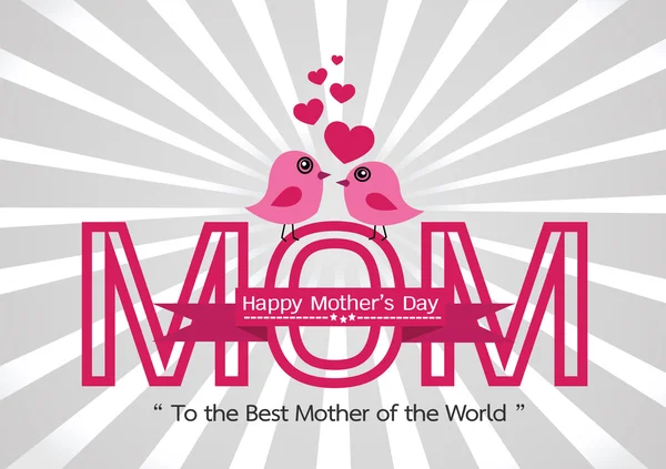 Happy mothers day Greeting card design for your mom — Stock Vector