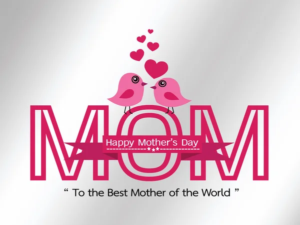 Happy mothers day Greeting card design for your mom — Stock Vector