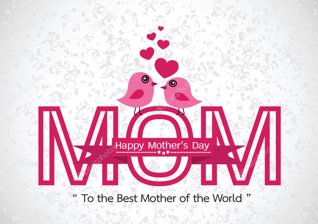 Happy mothers day Greeting card design for your mom