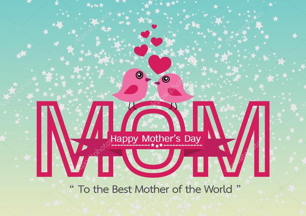 Happy mothers day Greeting card design for your mom