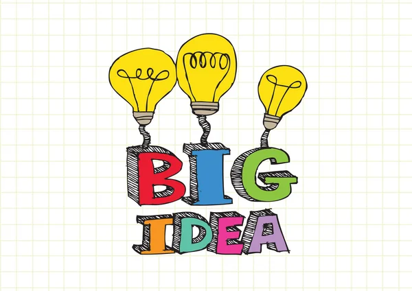 Big idea Light bulb  illustration icon — Stock Vector