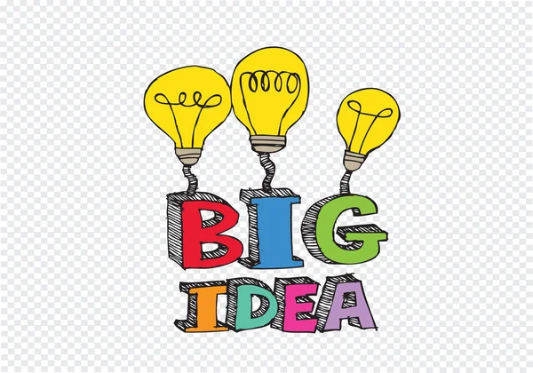 Big idea Light bulb  illustration icon — Stock Vector