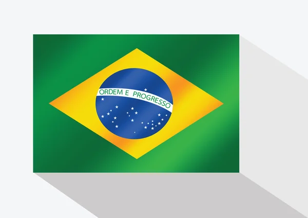 Brasilien flagga — Stock vektor